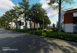 leśna wioska. osiedle domów w lesie. Brat-bud deweloper