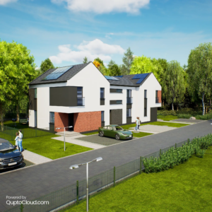 leśna wioska. osiedle domów w lesie. Brat-bud deweloper